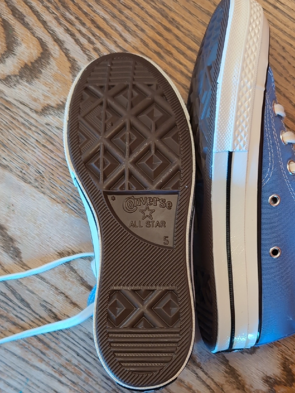 Light Blue Converse High-Top Sneakers - Picture 3 of 4